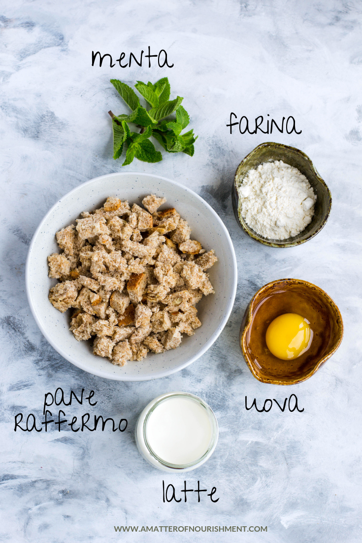 Gnocchi di pane (bread gnocchi) with mint