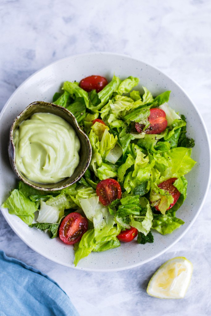 Creamy vegan avocado sauce (recipe from amatterofnourishment.com)