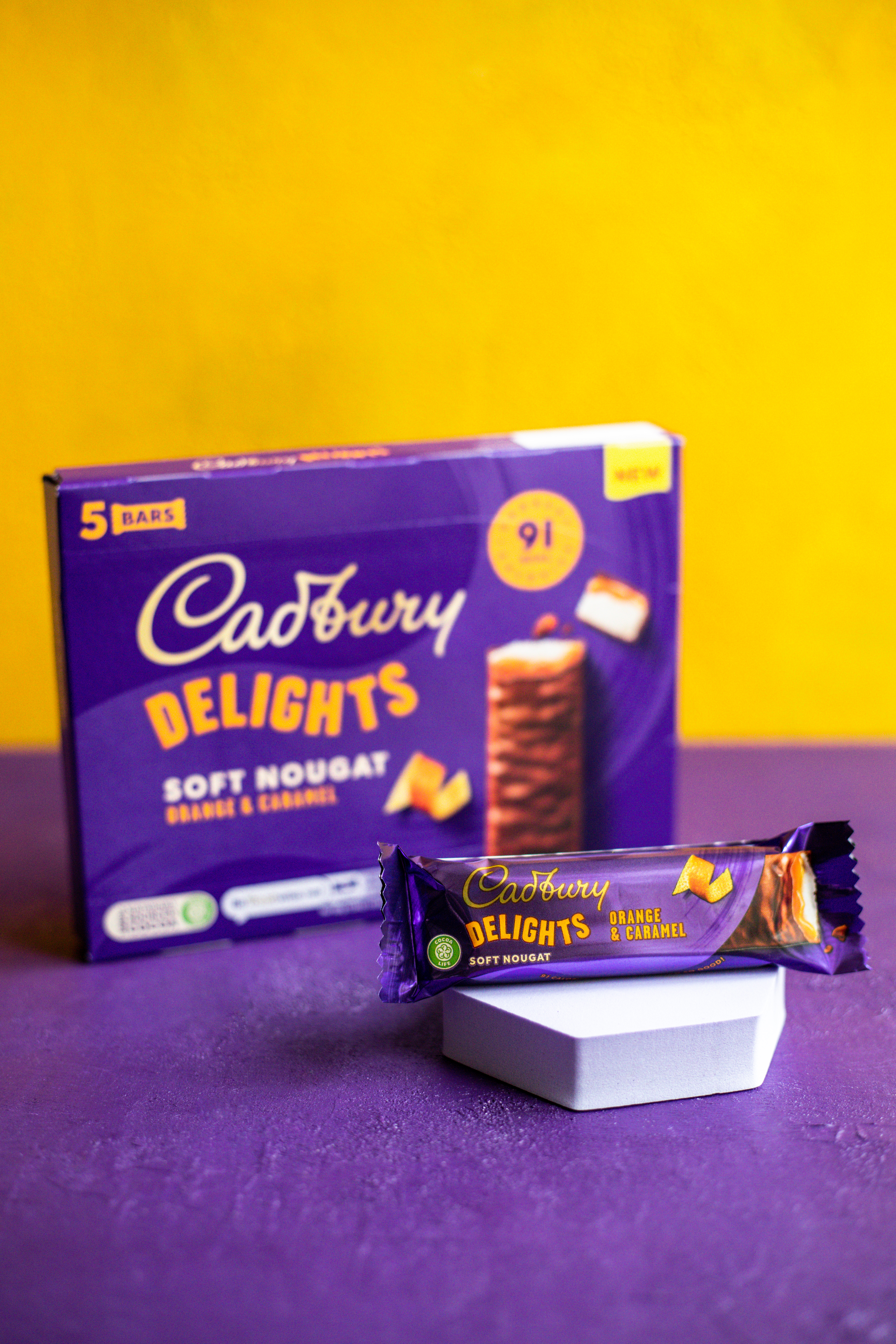 Product photography for Cadbury Delights