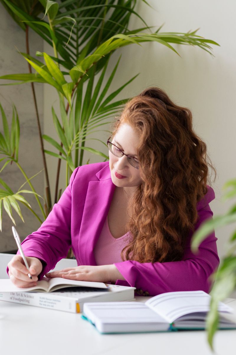 Dublin food photographer and recipe developer Chiara Gianelli in her studio